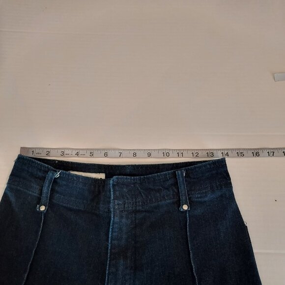 Zara Hi Waist Wide Leg Denim Pants Size 6 - Picture 8 of 12
